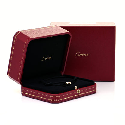 Cartier 18K Pink Yellow White Gold Trinity Adjustable Cord Bracelet Black 7 of 7
