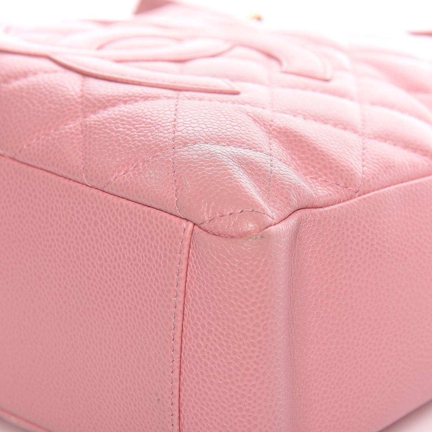 Caviar Quilted Petit Shopping Tote PST Pink