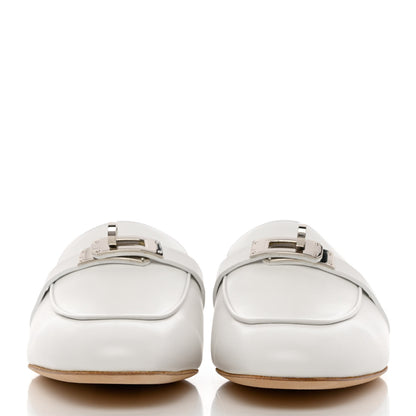 Hermes Calfskin Oz Mules 37 White 2 of 10