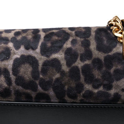 Saint Laurent Calfskin Leopard Print Medium Monogram Sunset 14 of 15