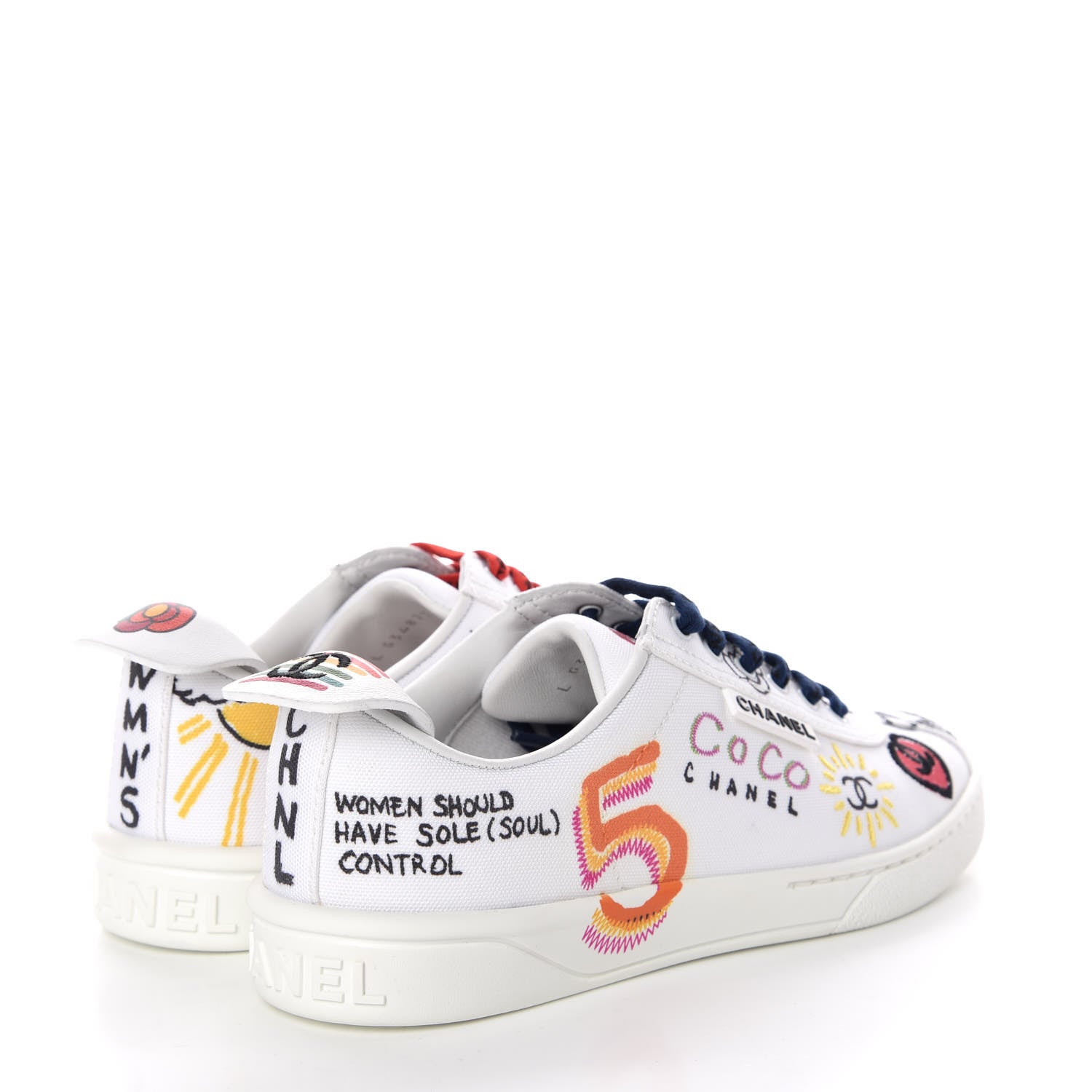 Chanel x Pharrell Williams Canvas Womens Sneakers 35 White 4 of 23