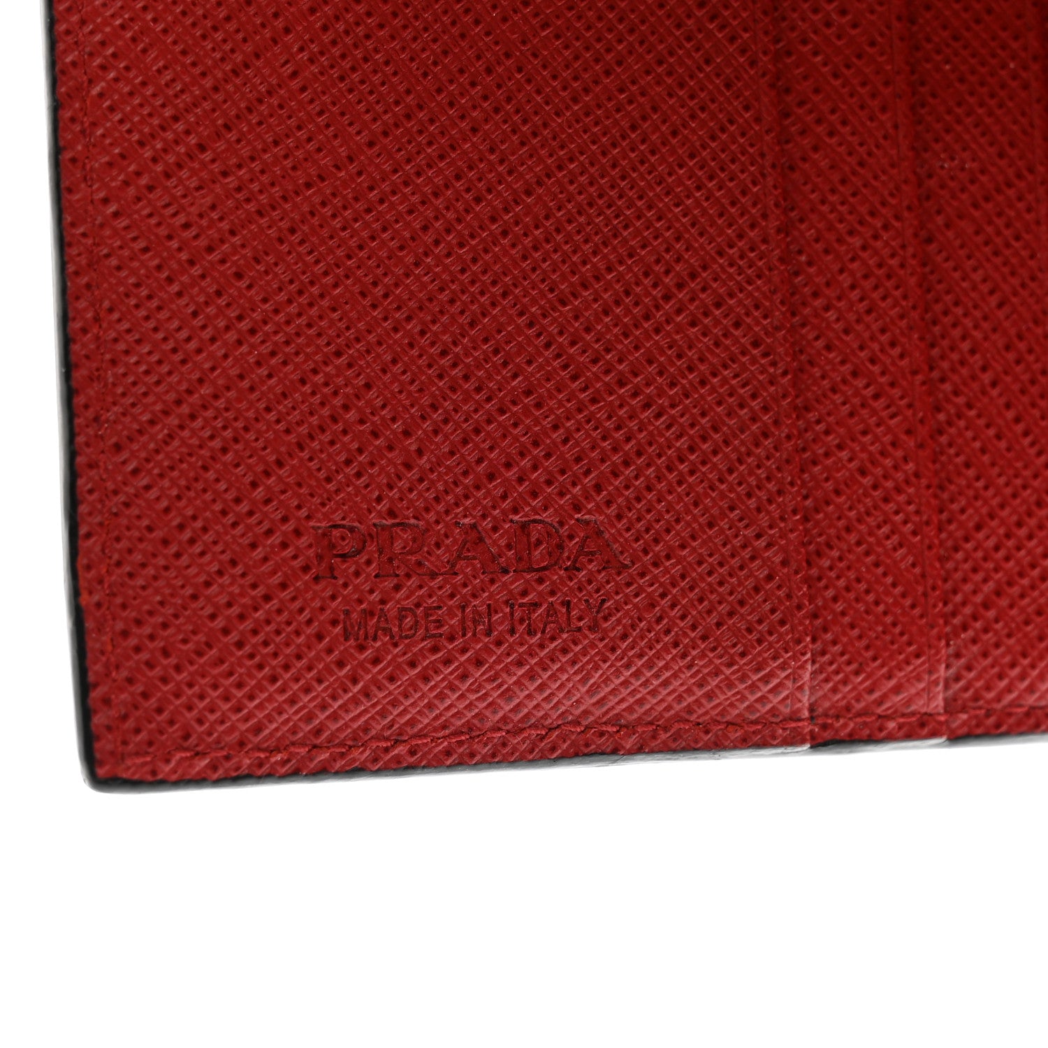 Prada Saffiano Bi-Fold Wallet Black Fuoco 6 of 8