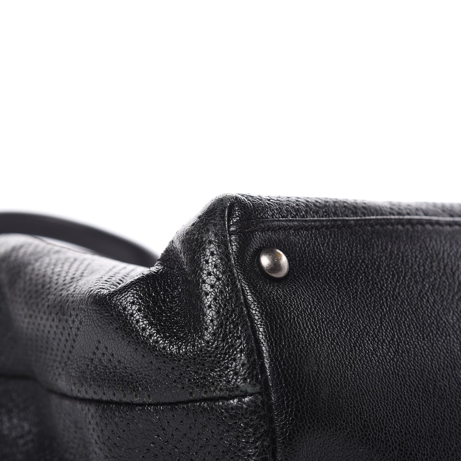 Chanel Goatskin Perforated Large CC Tote Black 16 of 17