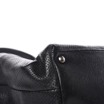 Chanel Goatskin Perforated Large CC Tote Black 16 of 17