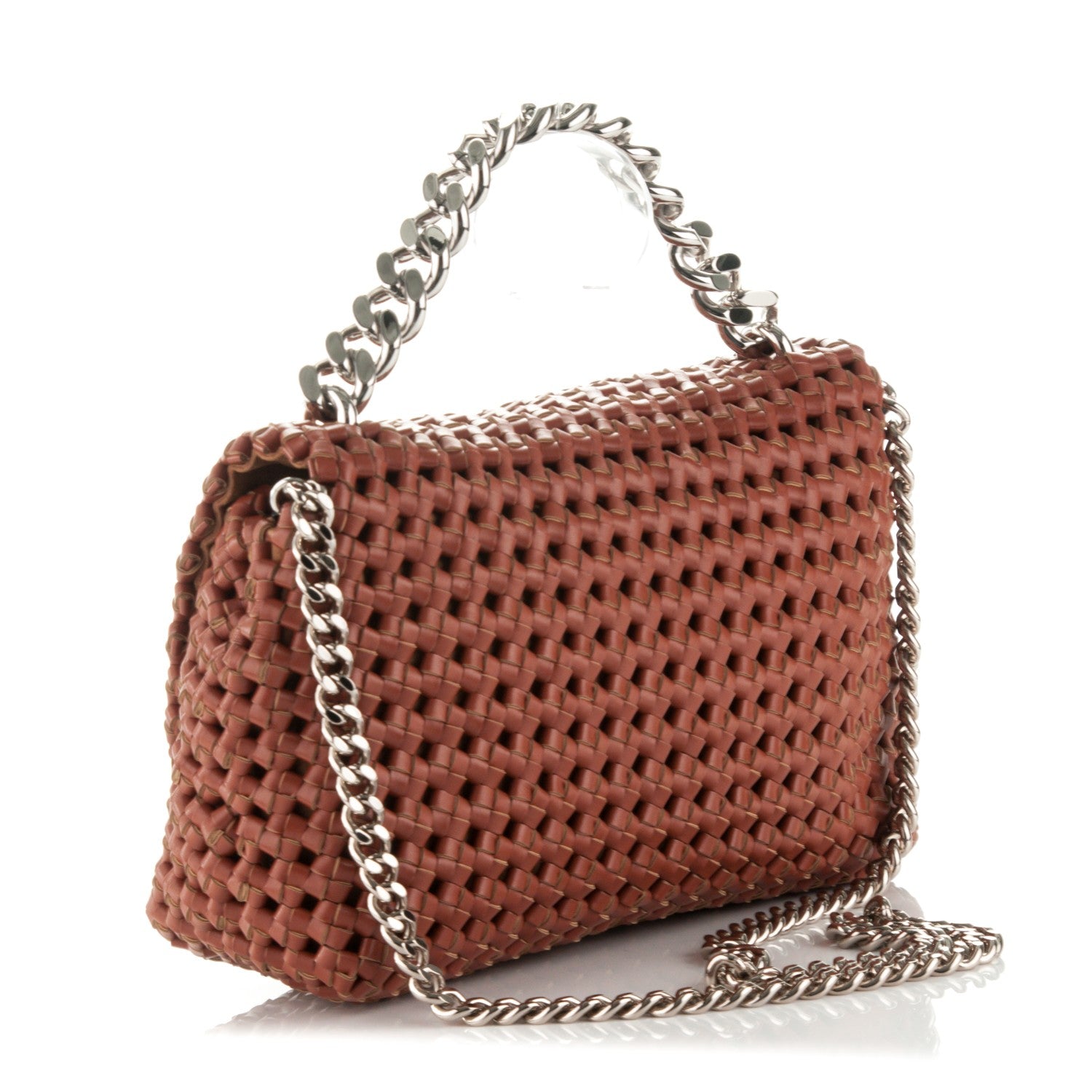 Stella McCartney Eco Alter Nappa Weaved Becks Shoulder Bag Brandy 4 of 8