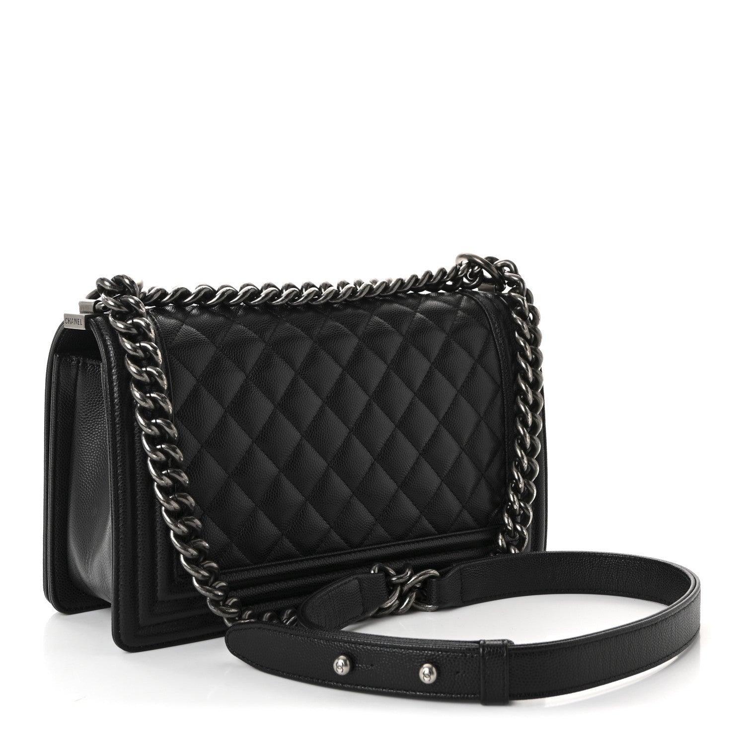 Chanel Caviar Quilted Medium Boy Flap Black 3 of 10