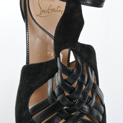 Christian Louboutin Suede Patent Carlota 160 Pumps 40.5 Black 9 of 9