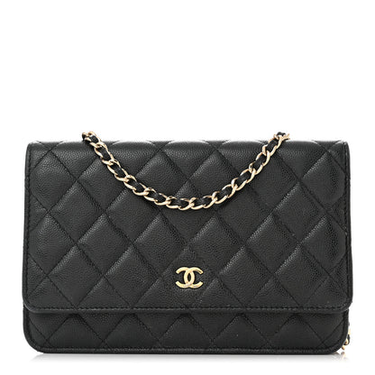 Chanel Caviar Quilted Wallet on Chain WOC Black 1 of 15
