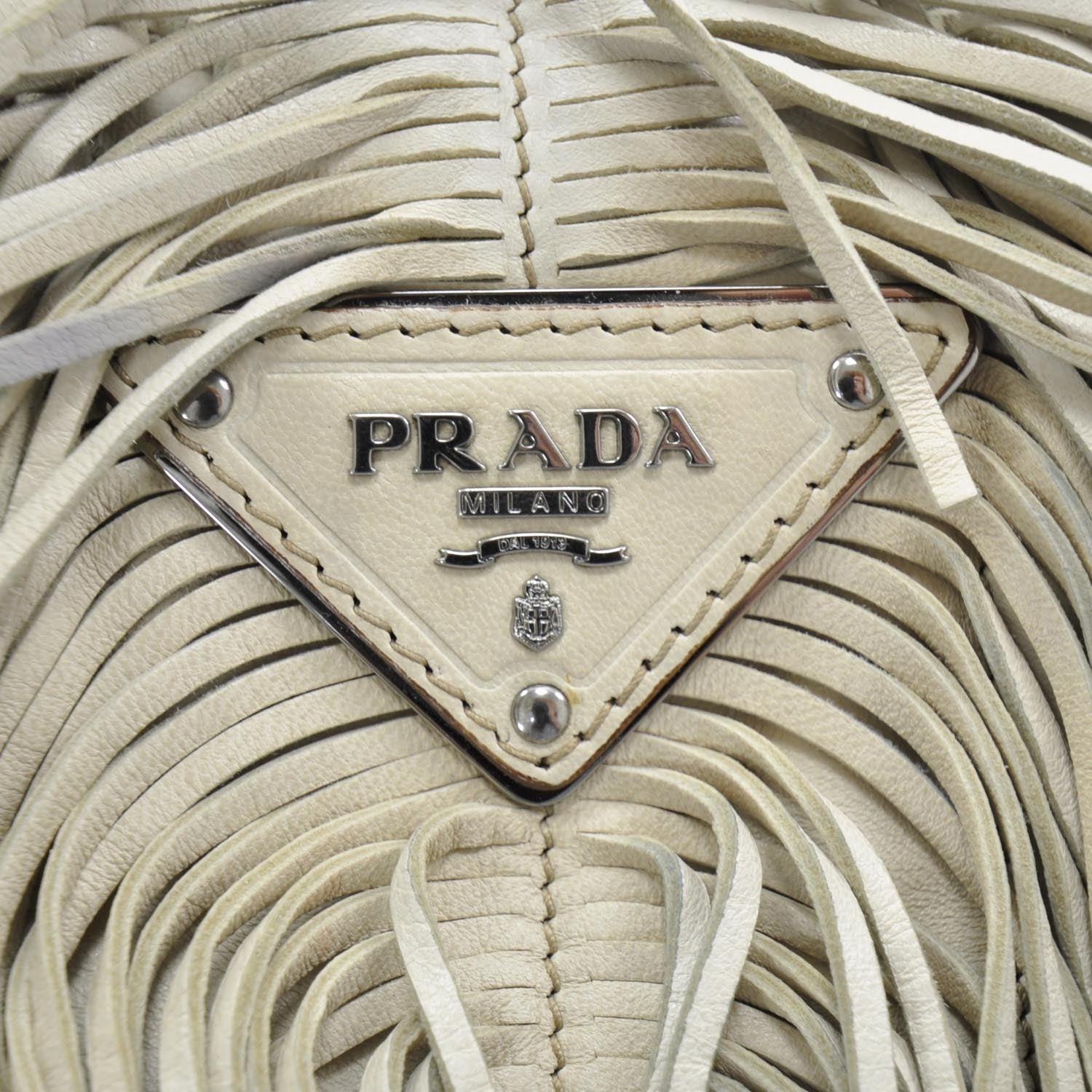 Prada Nappa Small Fringe Tote Cera 9 of 12