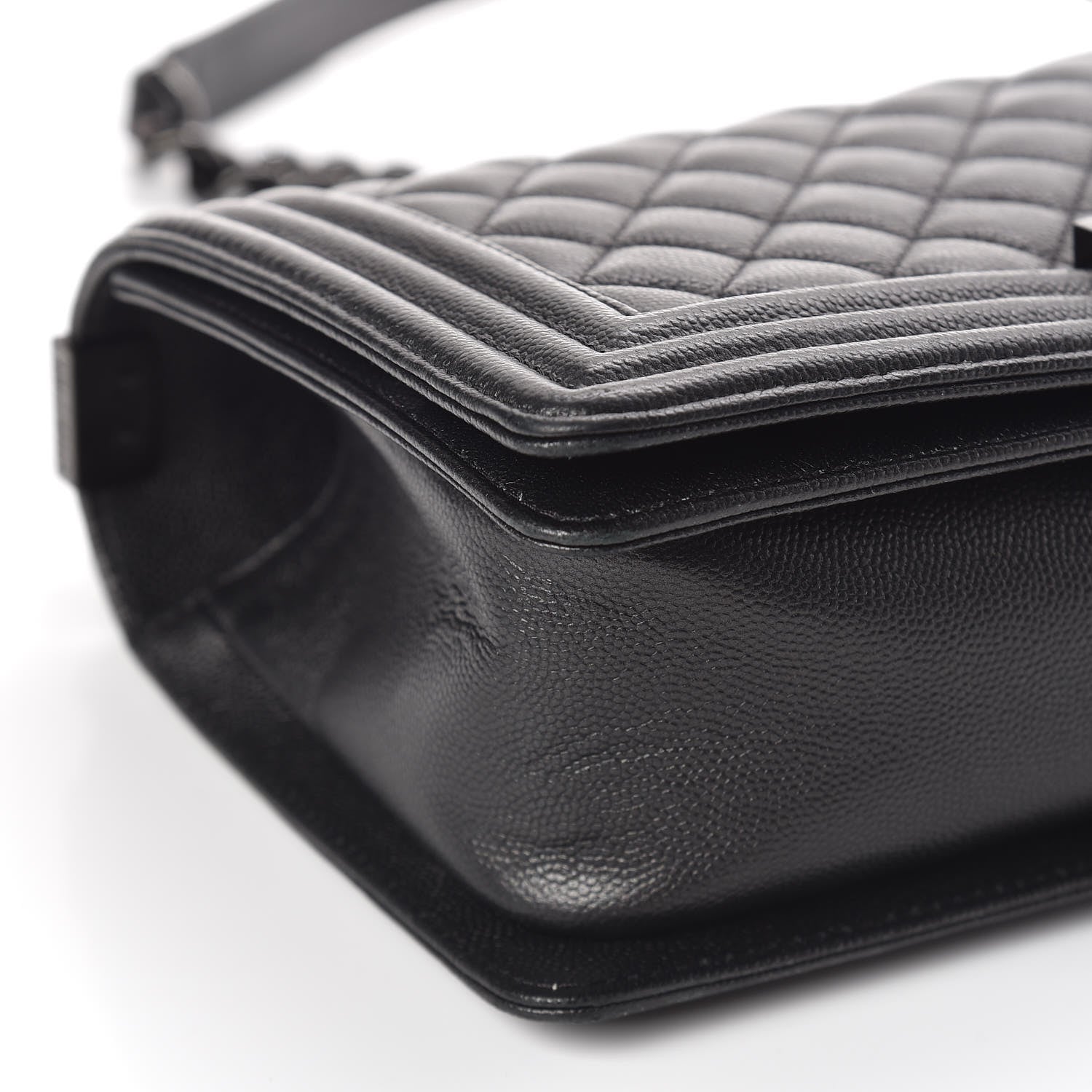 Chanel Caviar Quilted Medium Boy Flap So Black 9 of 11