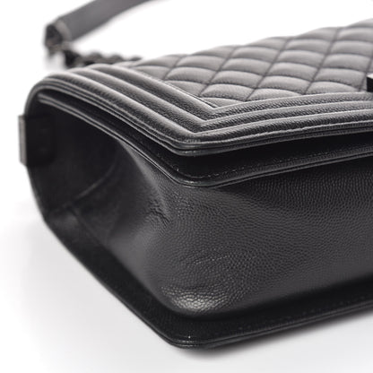 Chanel Caviar Quilted Medium Boy Flap So Black 9 of 11