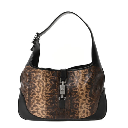Gucci Lizard Jackie O Hobo Brown 1 of 9