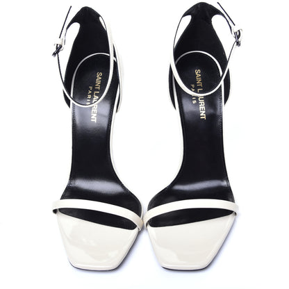 Saint Laurent Patent Calfskin 110 Opyum Sandals 38.5 Neutro 5 of 10