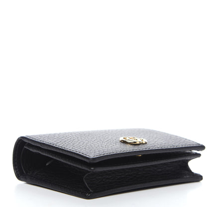 Gucci Pebbled Calfskin GG Marmont Card Case Black 3 of 7