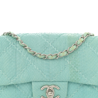 Chanel Snakeskin Ultimate Stitch Flap Light Blue 8 of 15