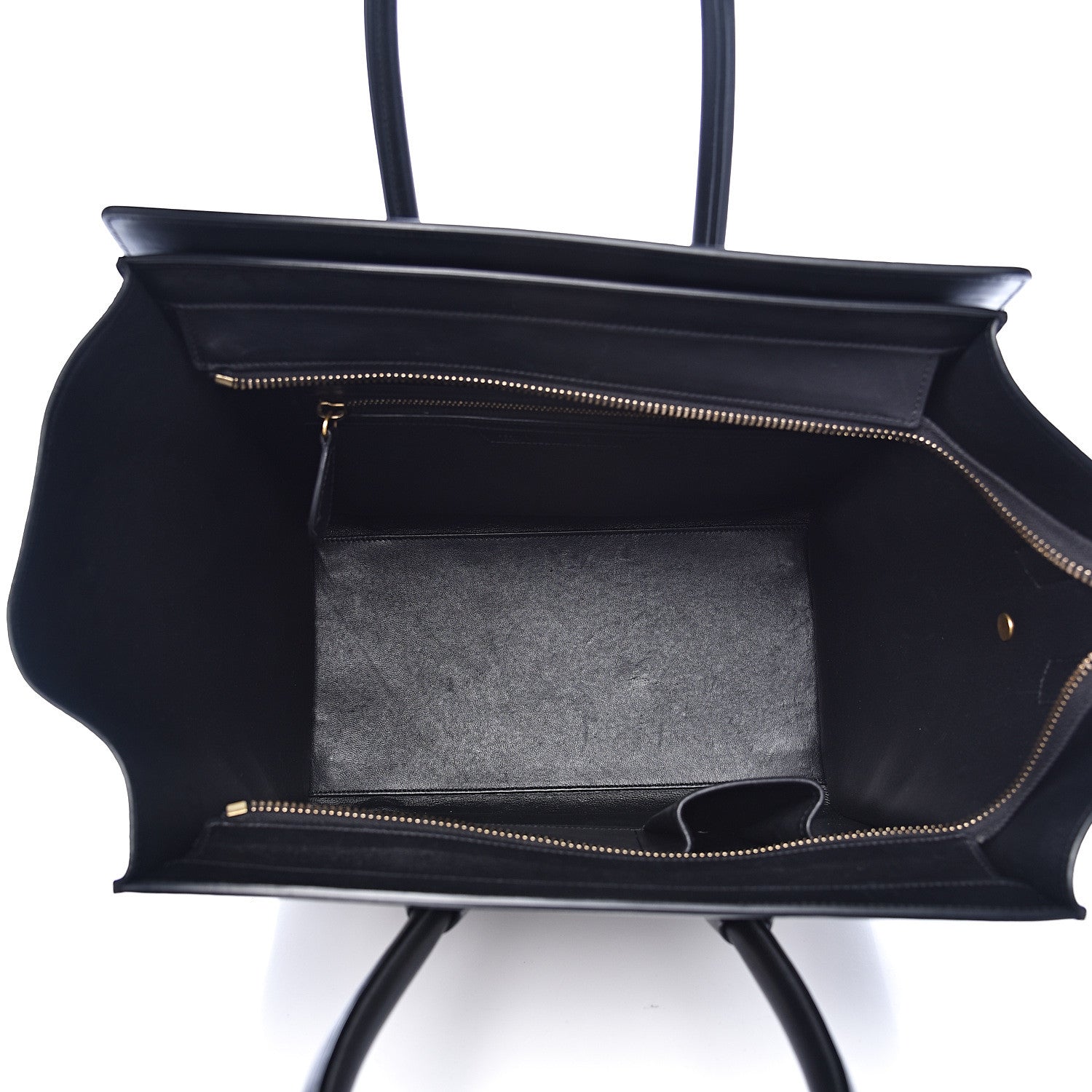 Celine Bullhide Calfskin Mini Bi-Color Luggage Black White 4 of 16