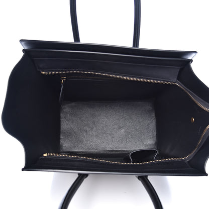 Celine Bullhide Calfskin Mini Bi-Color Luggage Black White 4 of 16