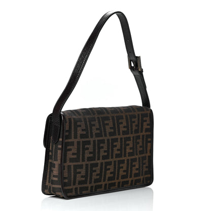 Fendi Zucca Calfskin Shoulder Bag Tobacco 3 of 19