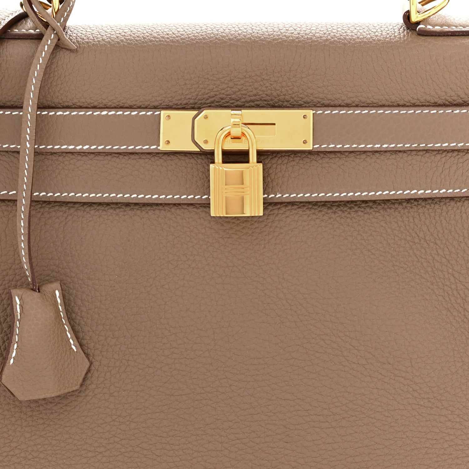 Hermes Togo Kelly Retourne 28 Etoupe 8 of 11