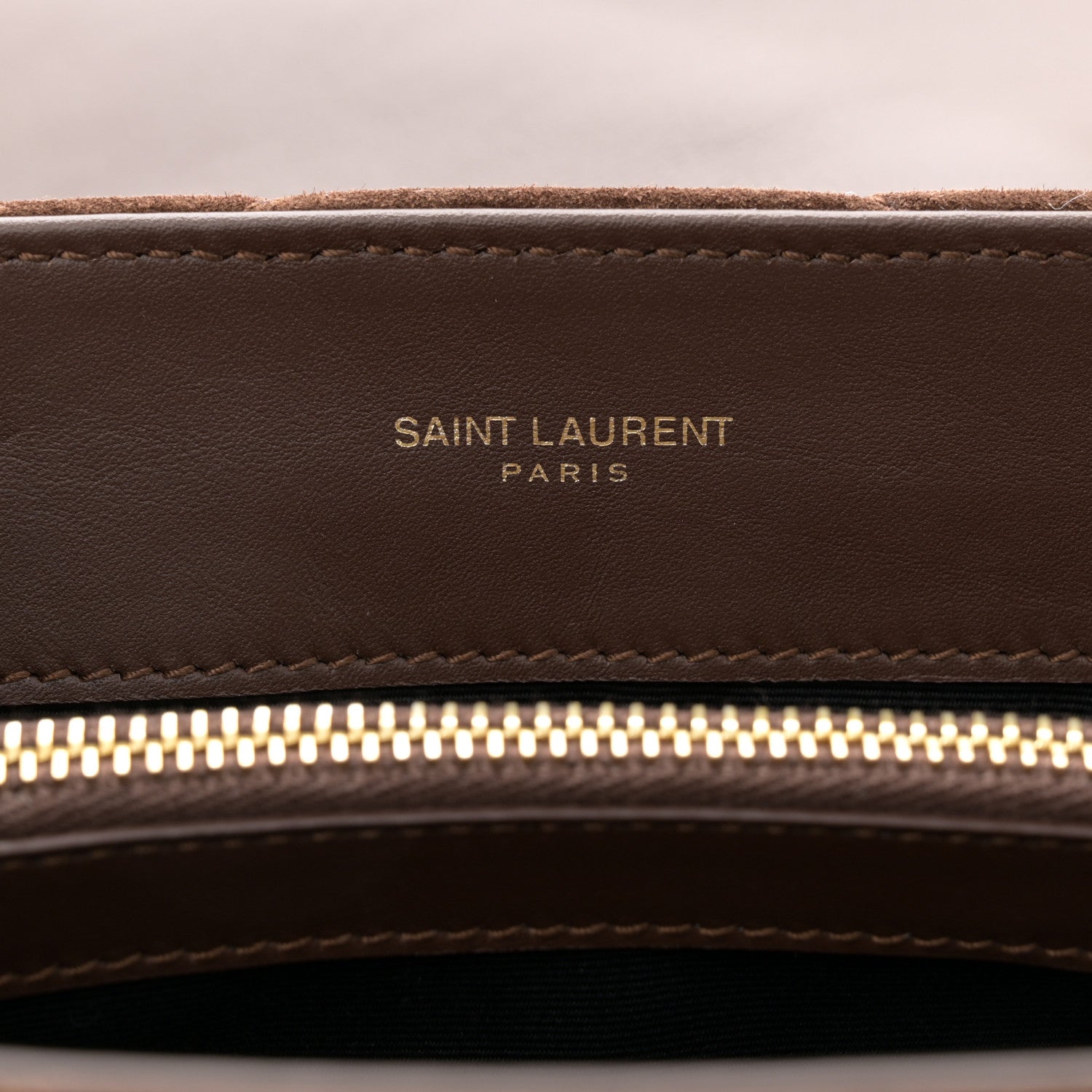 Saint Laurent Suede Calfskin Y Quilted Monogram Small Loulou Chain Satchel Bark Brown 6 of 11