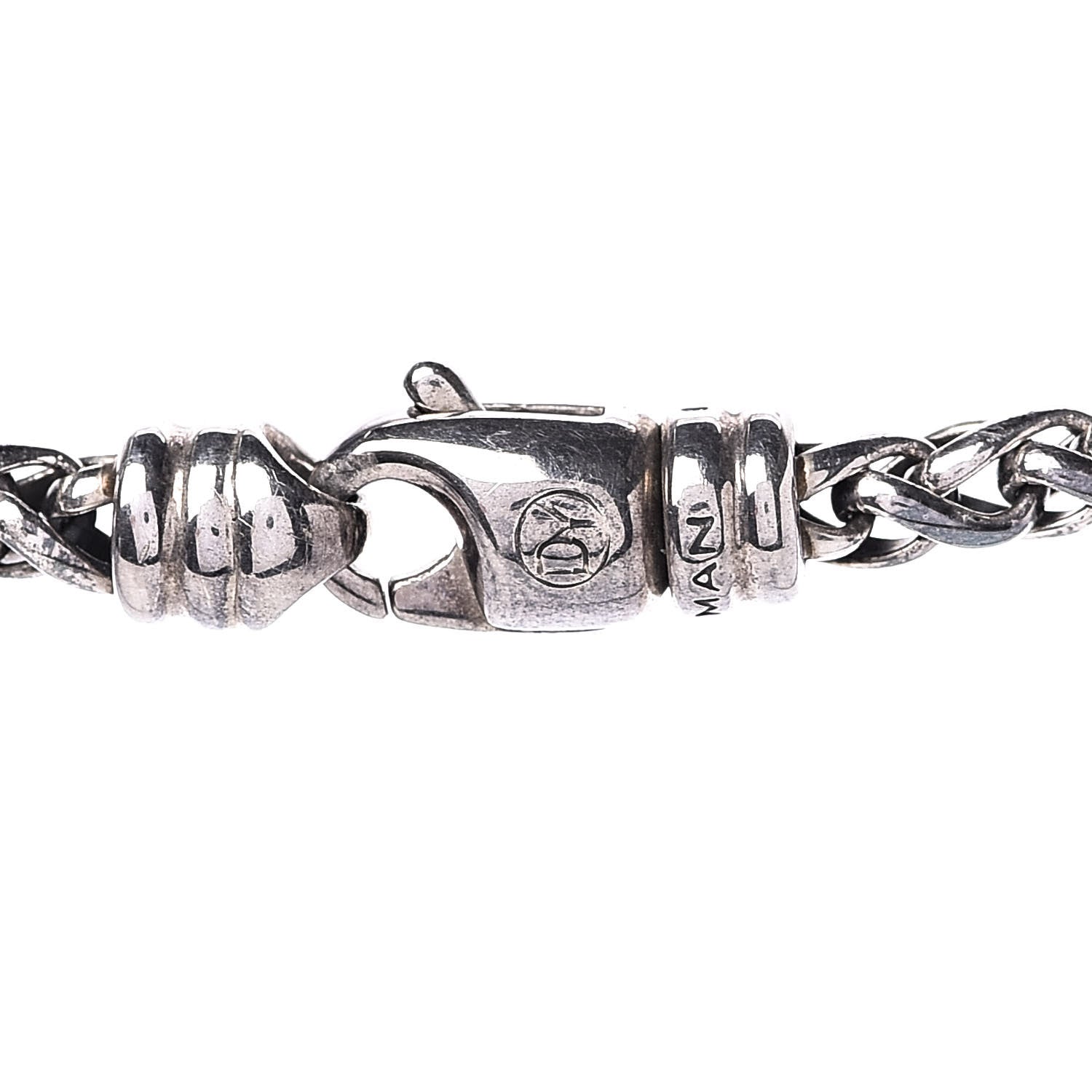 David Yurman Sterling Silver Diamond Moonstone 20mm Moonlight Ice Enhancer Pendant Necklace 6 of 6