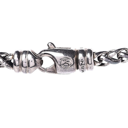 David Yurman Sterling Silver Diamond Moonstone 20mm Moonlight Ice Enhancer Pendant Necklace 6 of 6
