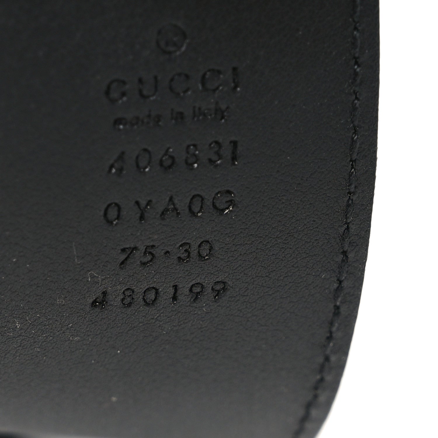 Gucci Calfskin Double G 40mm Belt 75 30 Black 4 of 5