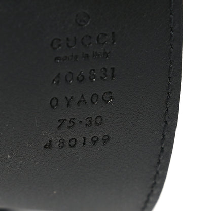 Gucci Calfskin Double G 40mm Belt 75 30 Black 4 of 5