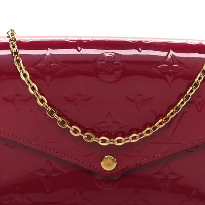 Louis Vuitton Vernis Felicie Chain Wallet Magenta 7 of 10