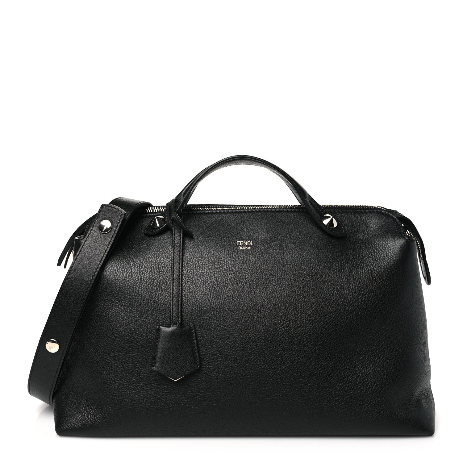 Fendi Vitello Dolce Large By The Way Boston Bag Black 1 of 10