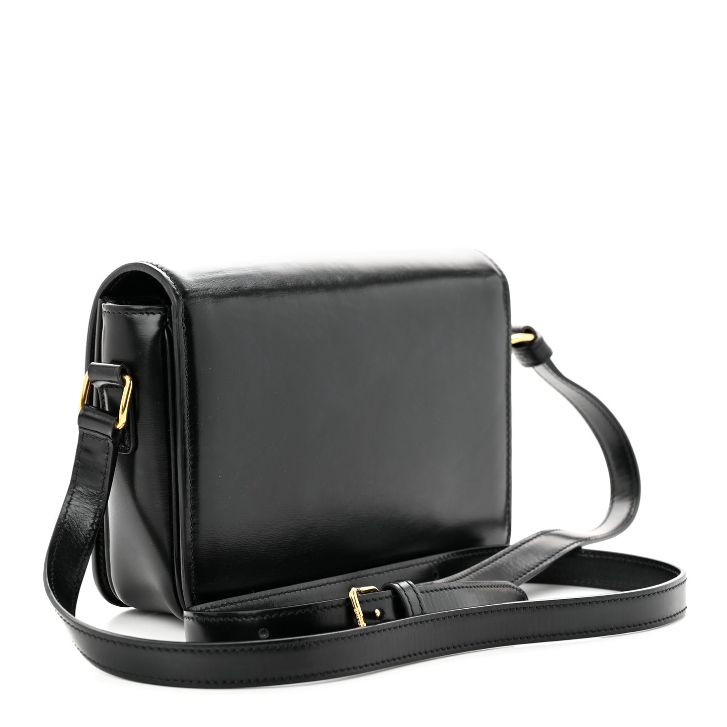 Shiny Calfskin Small Triomphe Black