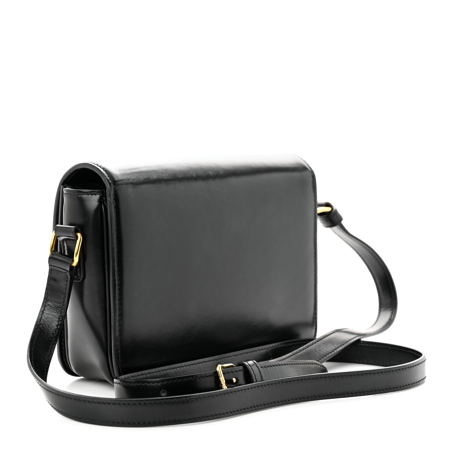 Celine Shiny Calfskin Small Triomphe Black 3 of 10