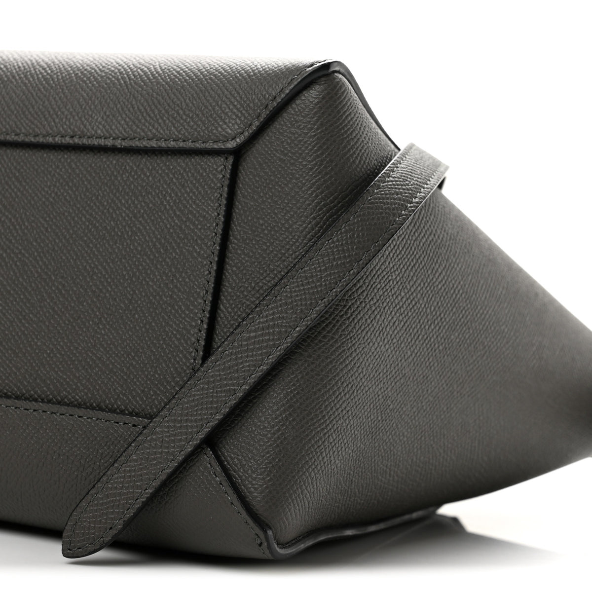 Grained Calfskin Micro Belt Bag Grey