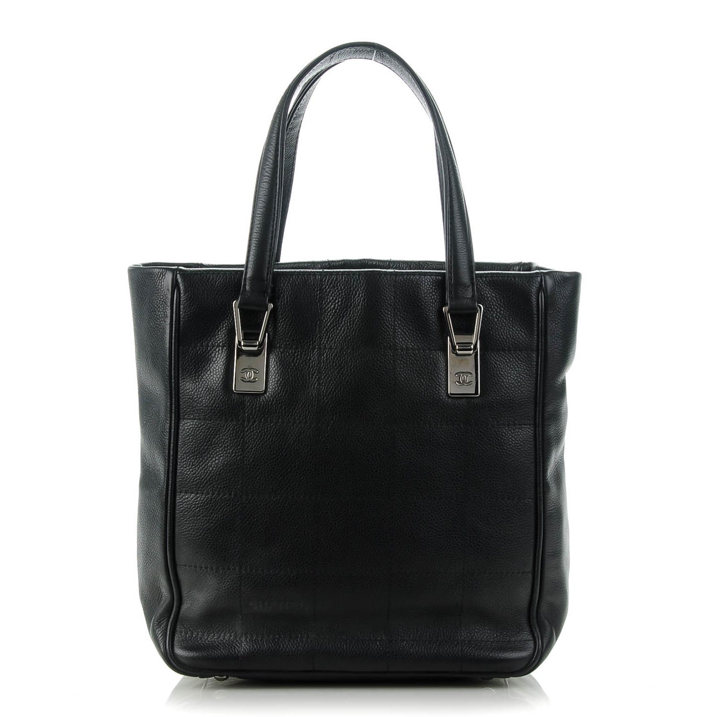 Caviar Square Stitched Tote Black