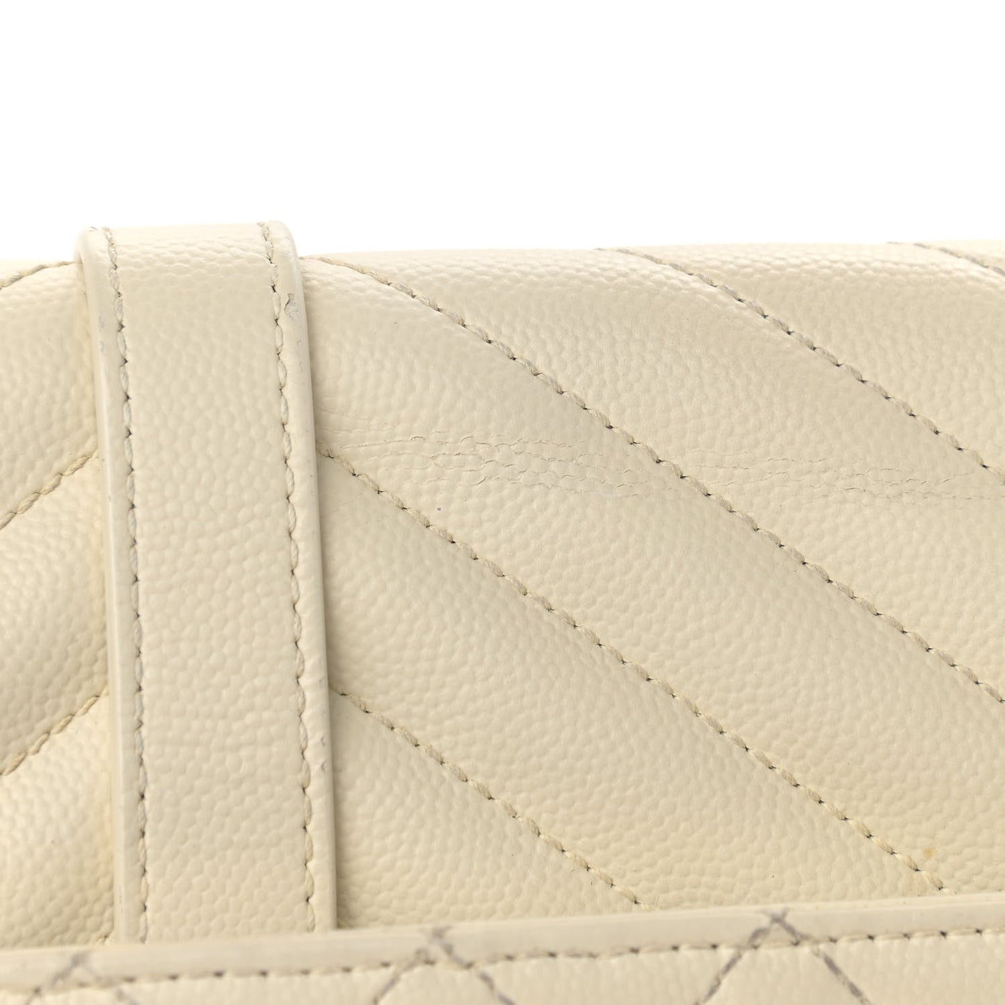 Grain De Poudre Textured Mixed Matelasse Large Triquilt Monogram Satchel Porcellana