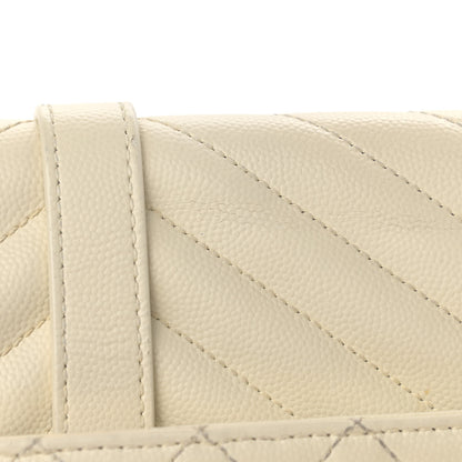 Saint Laurent Grain De Poudre Textured Mixed Matelasse Large Triquilt Monogram Satchel Porcellana 12 of 15