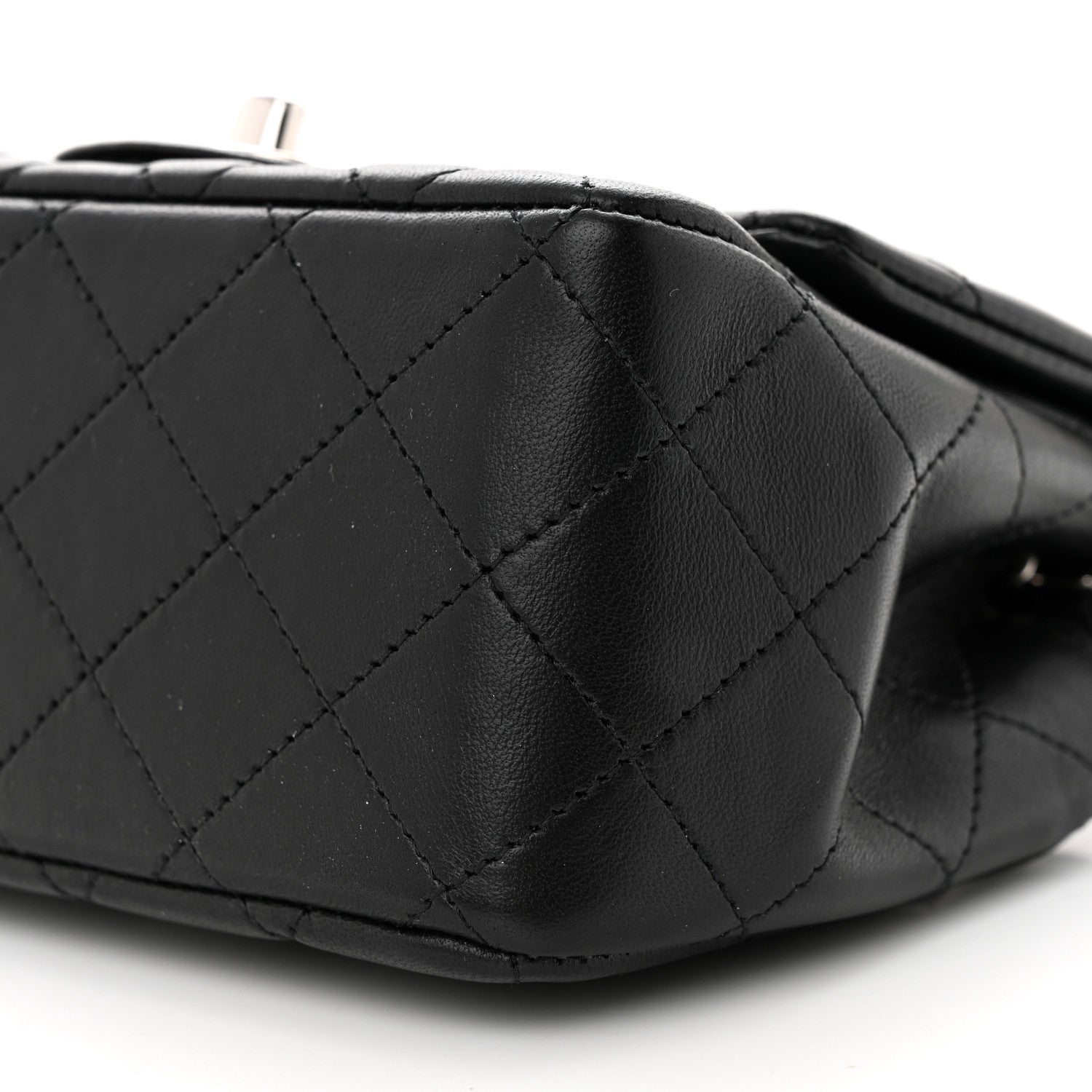 Chanel Lambskin Quilted Mini Square Flap Black 10 of 12