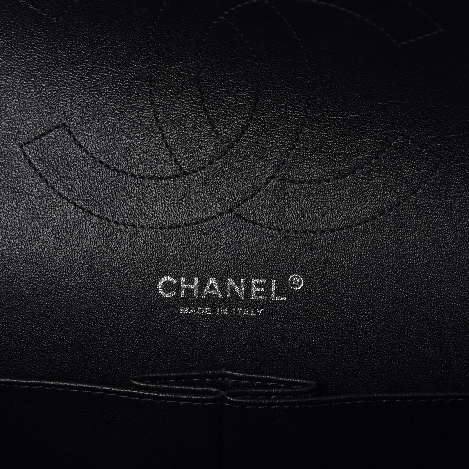 Chanel Lambskin Chevron Quilted Jumbo Double Flap So Black 8 of 9