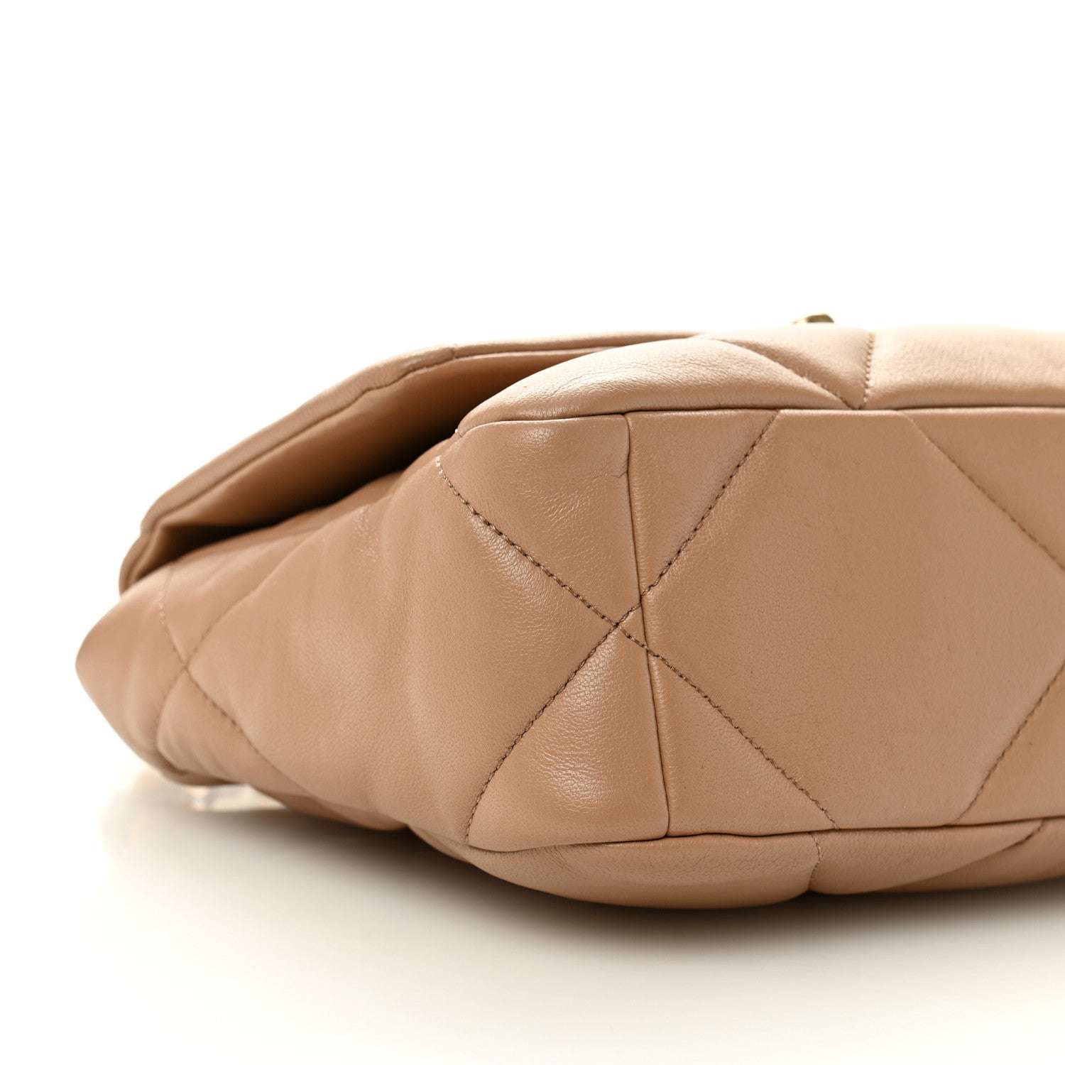 Chanel Lambskin Quilted Medium Chanel 19 Flap Dark Beige 9 of 10