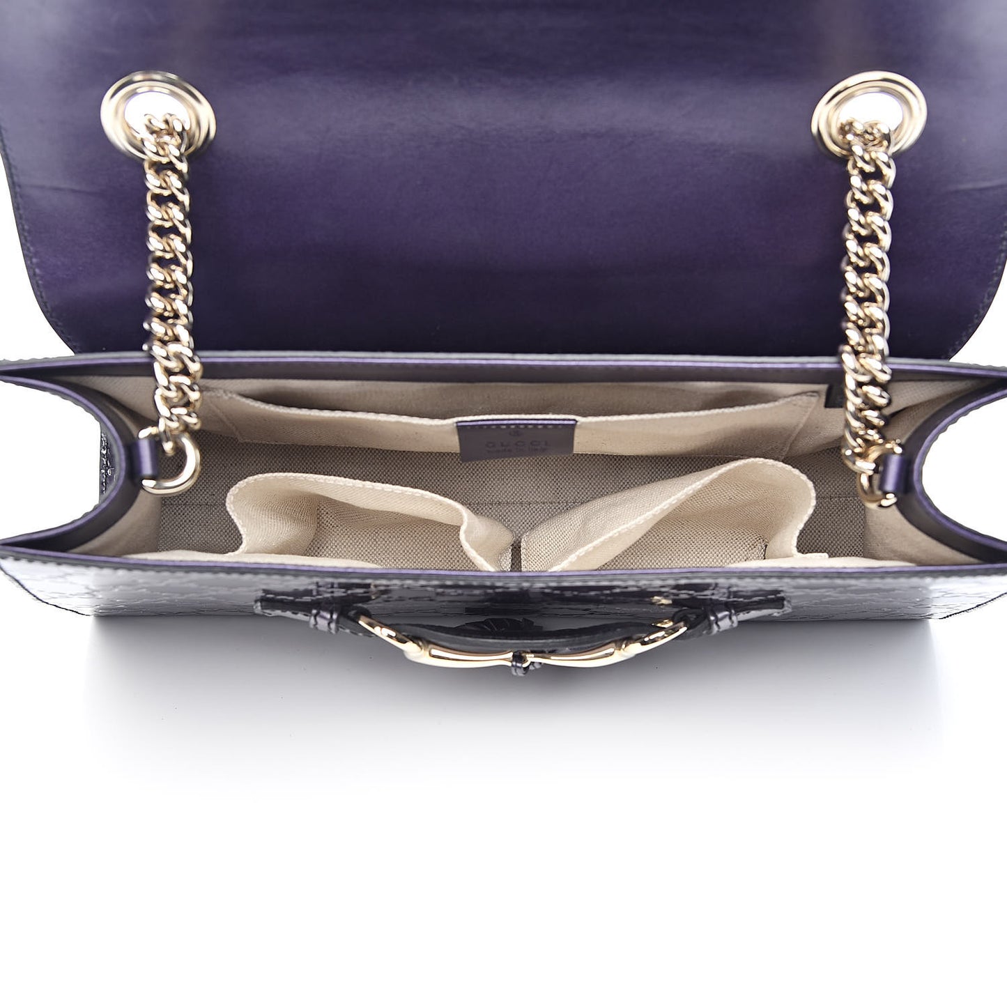 Shine Guccissima Medium Emily Chain Shoulder Bag Melanzana