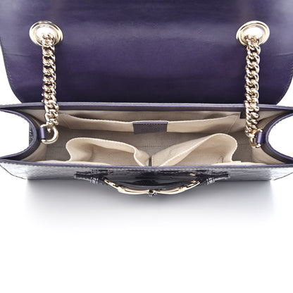 Gucci Shine Guccissima Medium Emily Chain Shoulder Bag Melanzana 5 of 12