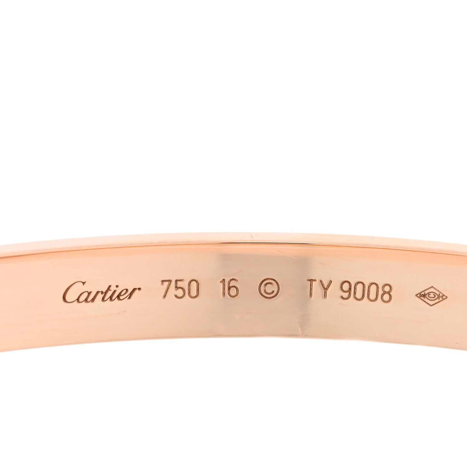 Cartier 18K Pink Gold LOVE Bracelet 16 3 of 6