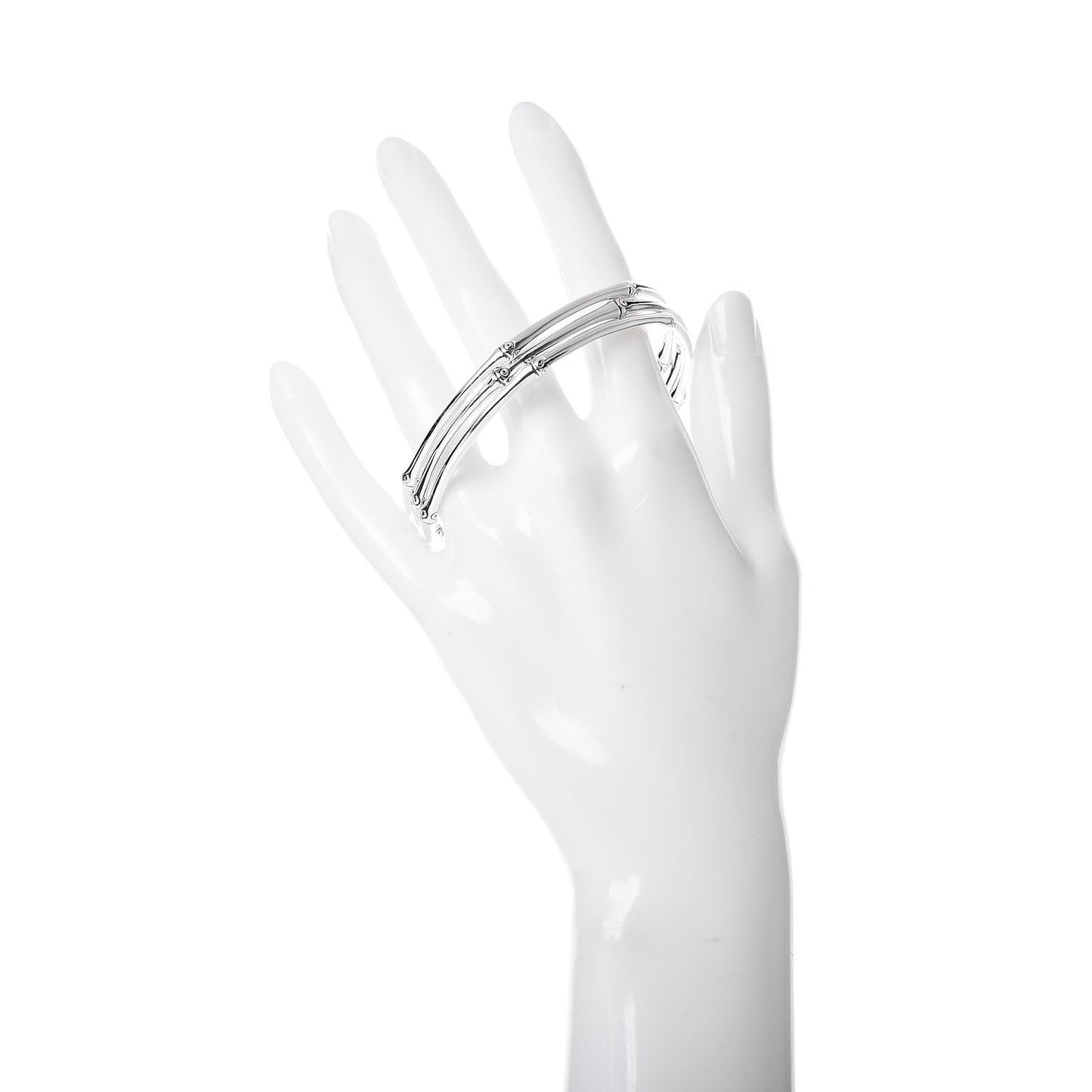 Sterling Silver Bamboo Bangle Bracelet Set of 3