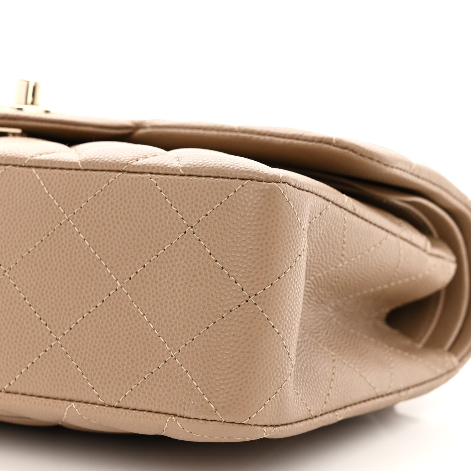 Chanel Caviar Quilted Small Double Flap Dark Beige 10 of 12