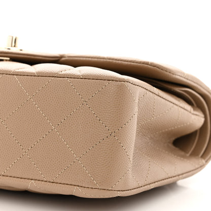Chanel Caviar Quilted Small Double Flap Dark Beige 10 of 12