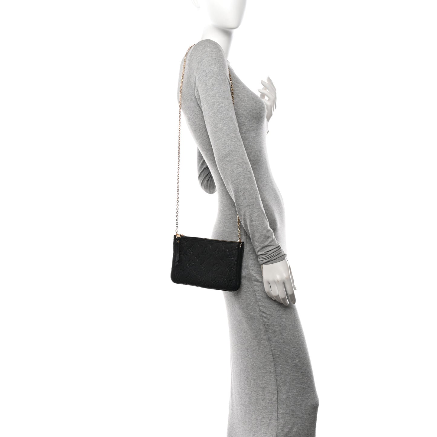 Empreinte Double Zip Pochette Black