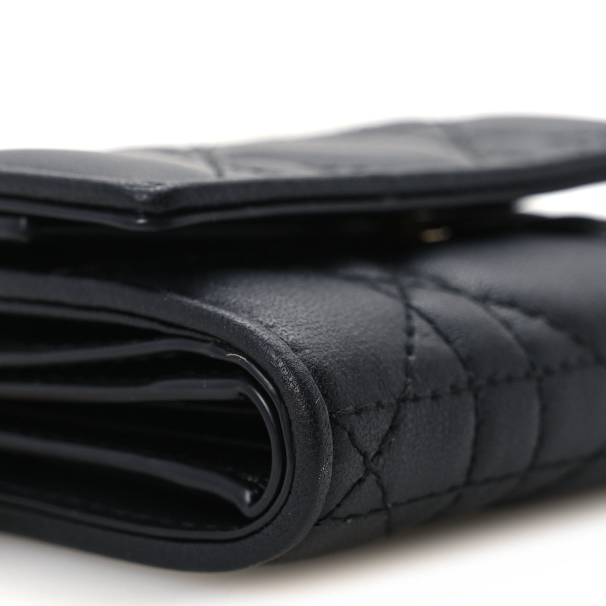 Christian Dior Lambskin Cannage Lady Dior Lotus Wallet Black 11 of 13