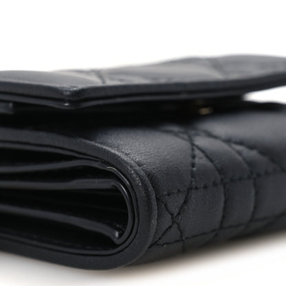 Christian Dior Lambskin Cannage Lady Dior Lotus Wallet Black 11 of 13