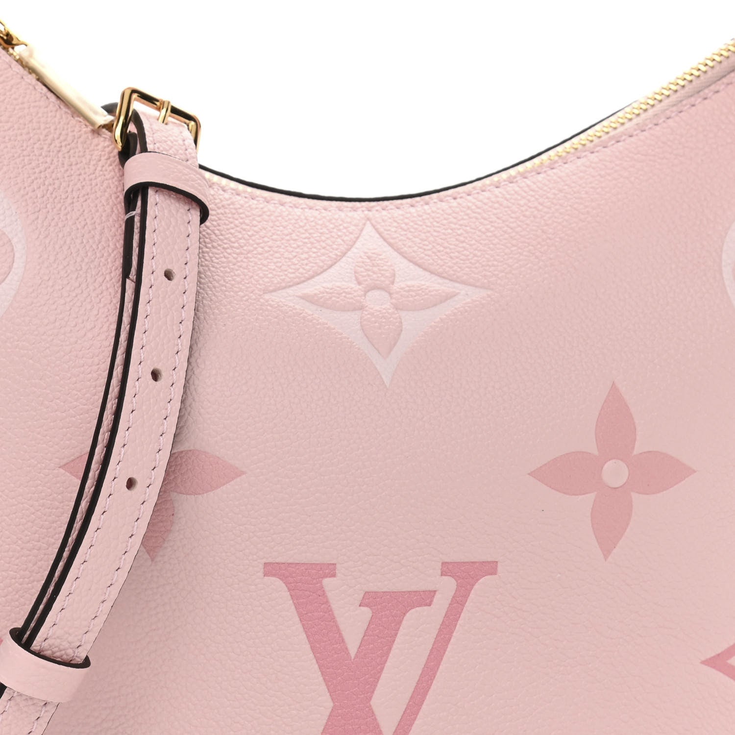 Louis Vuitton Empreinte Monogram Giant By The Pool Marshmallow Hobo PM Bouton De Rose 8 of 10