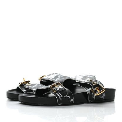 Louis Vuitton Catogram Bom Dia Flat Mule 39 Black White 3 of 8